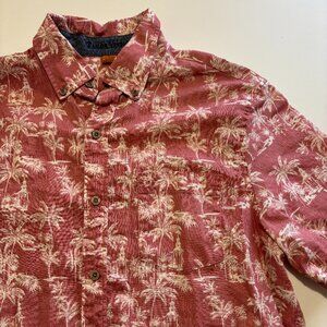 TAILOR VINTAGE TROPICAL SHORT SLEEVE BUTTON UP COTTON POLO // 🌴